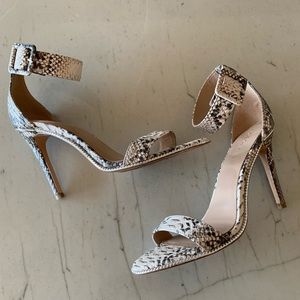 BCBG snakeskin stiletto heels